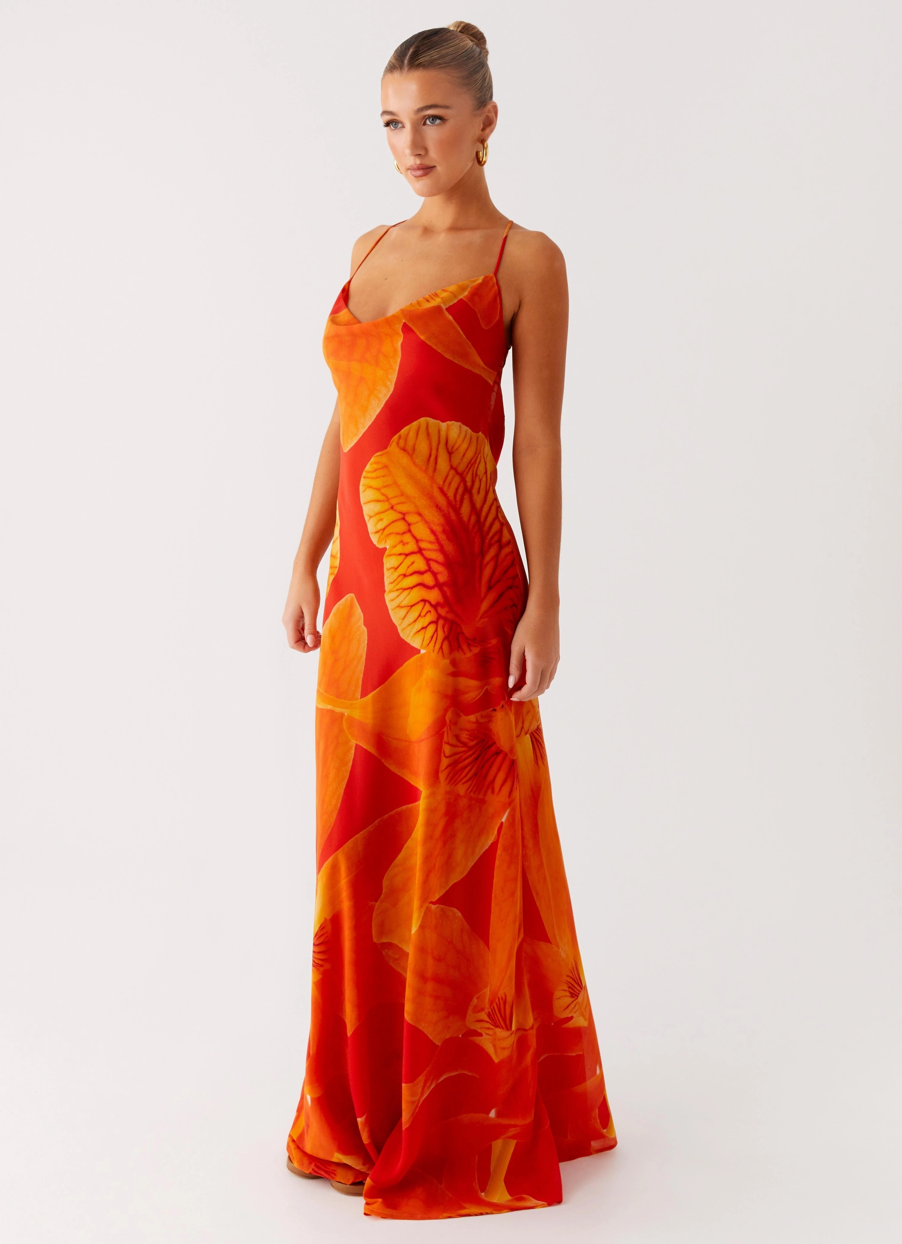 Midafternoon Maxi Dress - Serene Orange Tulle Flow Everyday Outfit