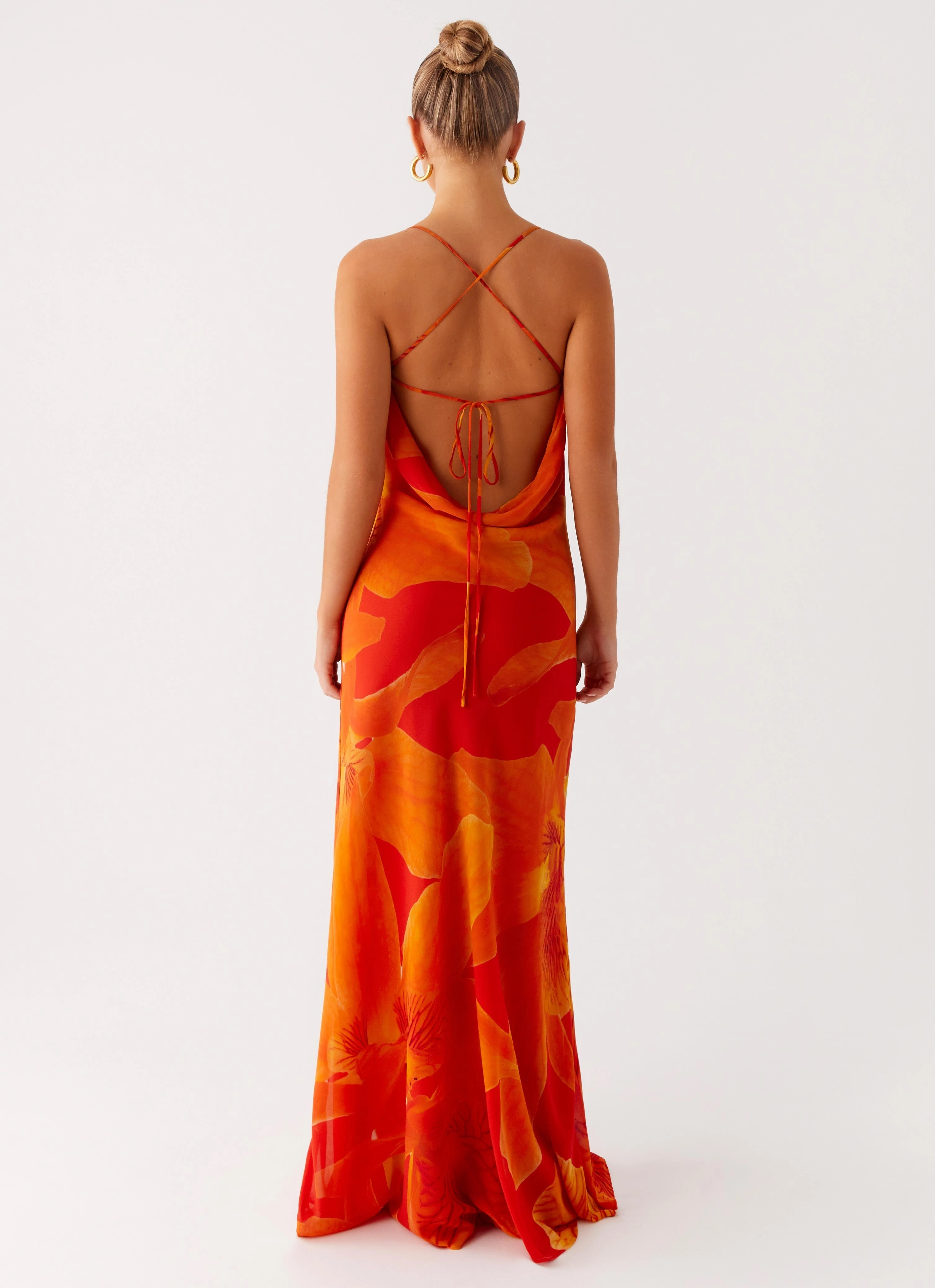 Light Shape Bright-colored piece Midafternoon Maxi Dress - Serene Orange
