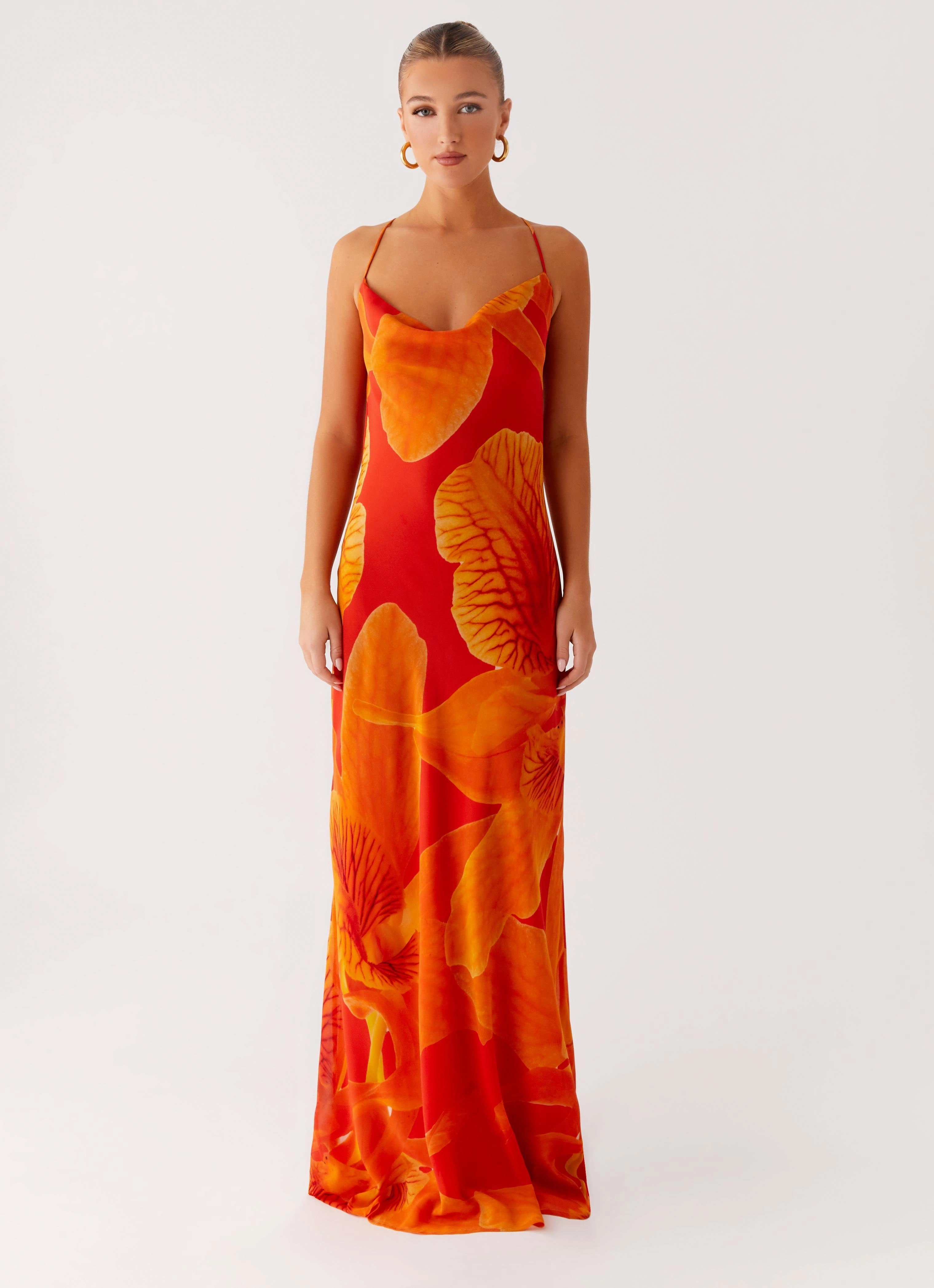 Midafternoon Maxi Dress - Serene Orange Easy Vibe Neutral Mood