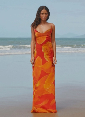 Midafternoon Maxi Dress - Serene Orange Ready Anytime