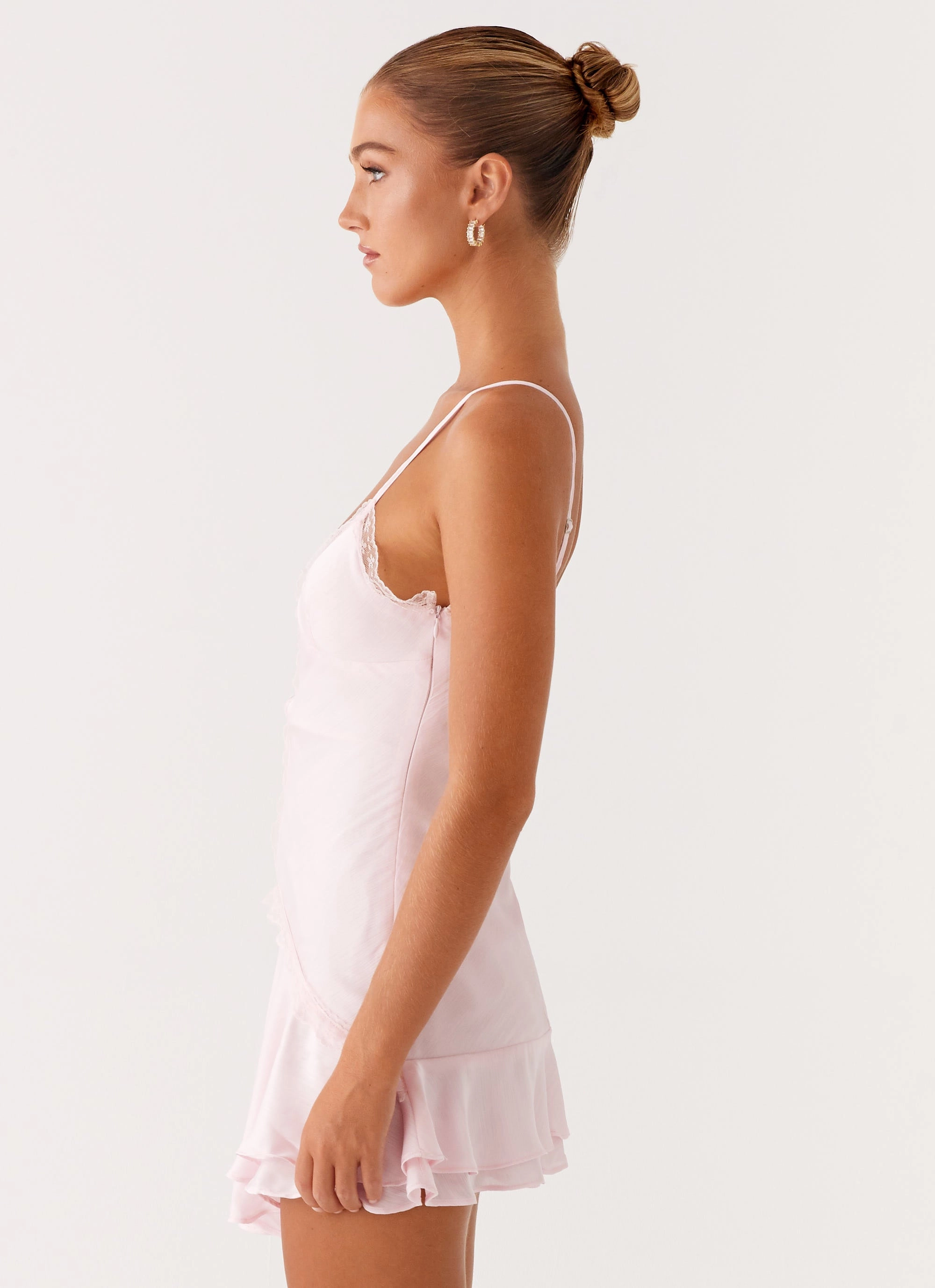 Linen-Blend Roya Mini Dress - Pink