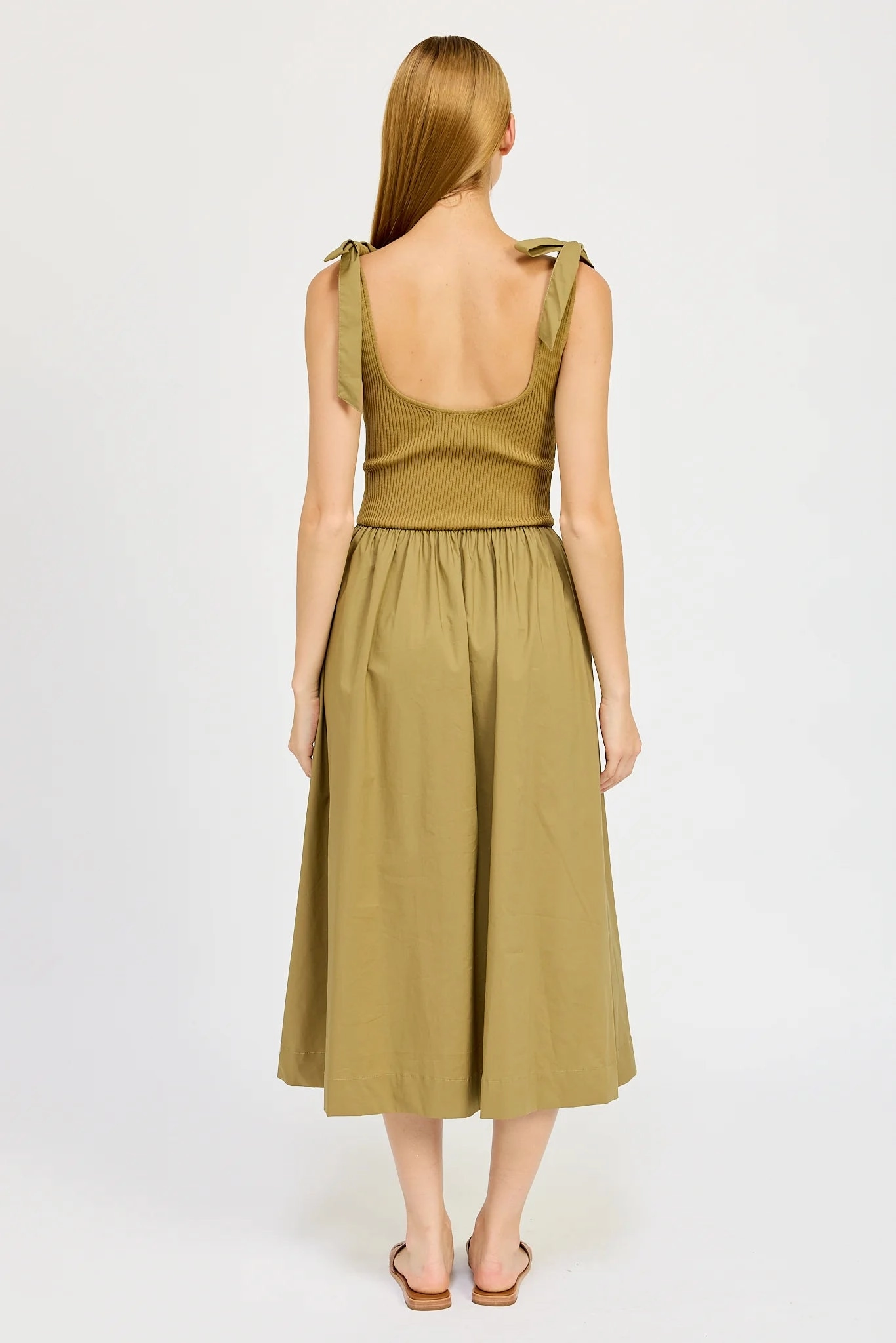 Wren Midi Dress Smooth Finish Layered Texture