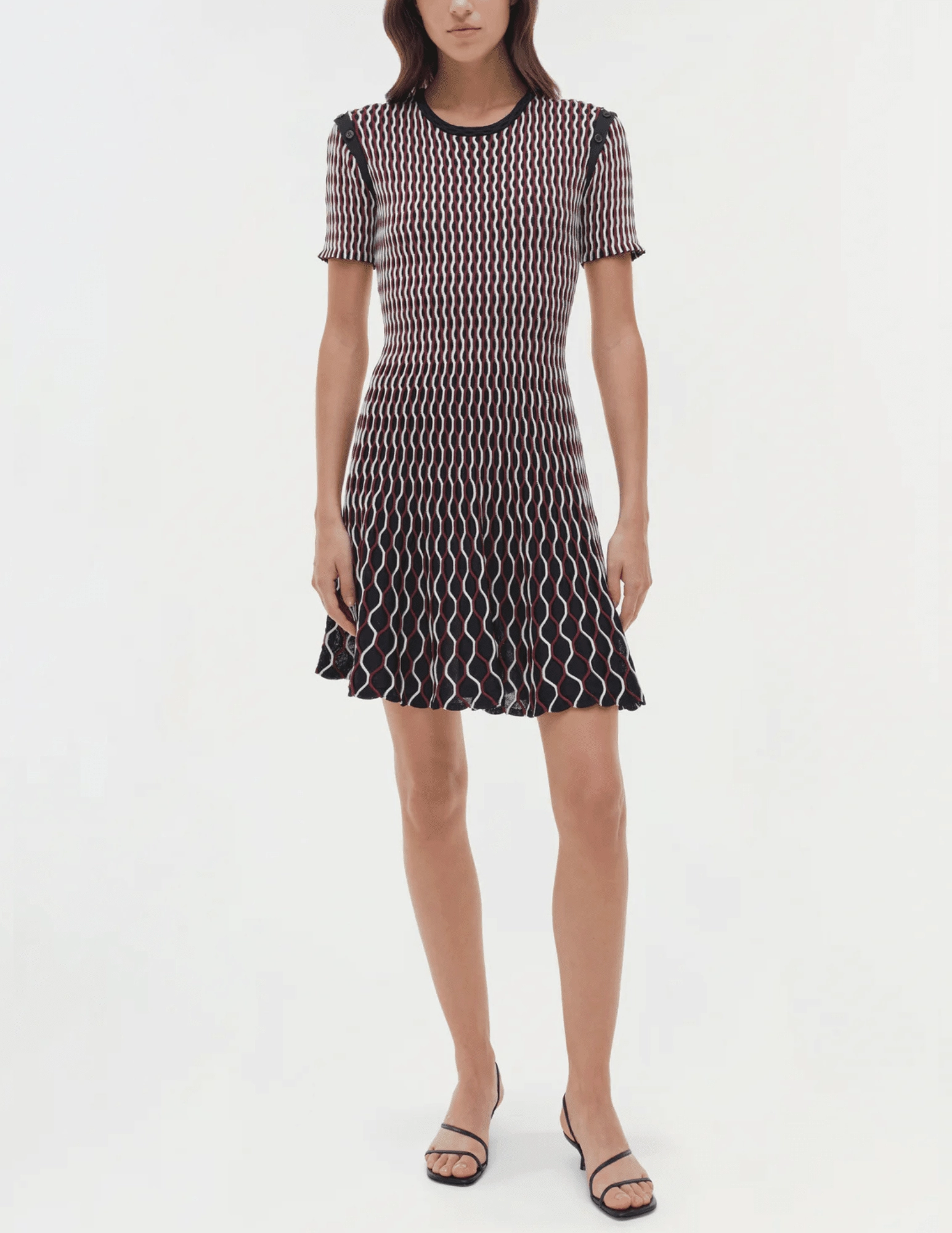 Timeless Look Simkhai Baylor Knit Mini Dress in Cranberry Multi