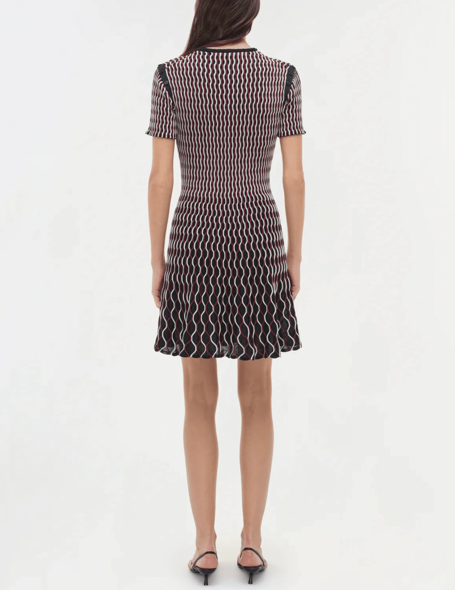 Premium Look Fashion Layer Simkhai Baylor Knit Mini Dress in Cranberry Multi