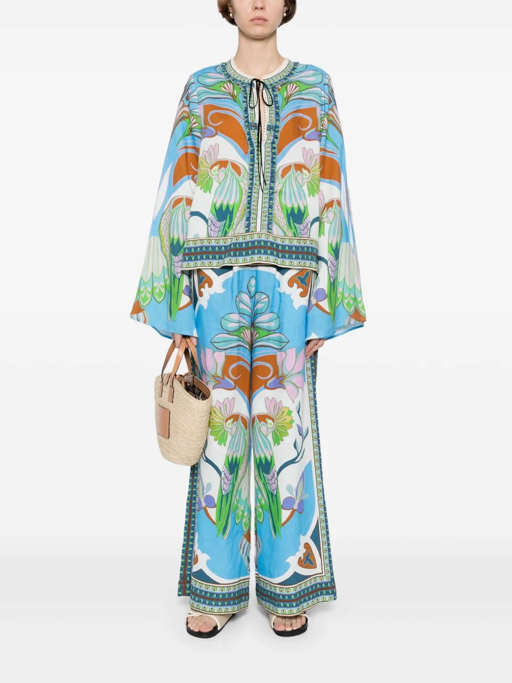 Tess Top in Blue Multi Relaxed Blouse