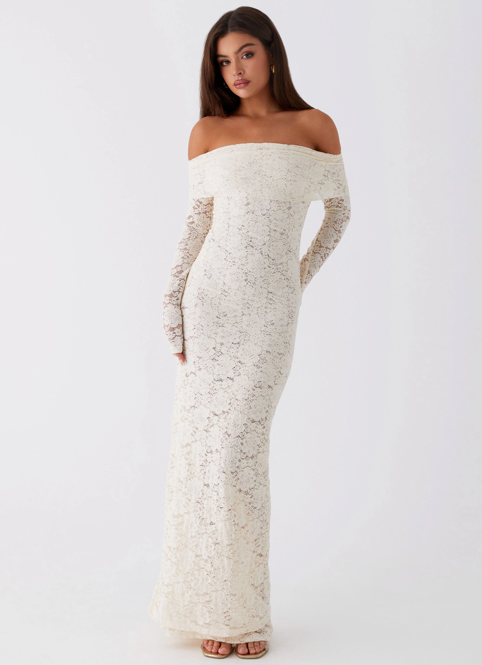 Style focused Walk Free Yours Always Lace Maxi Dress - Ivory