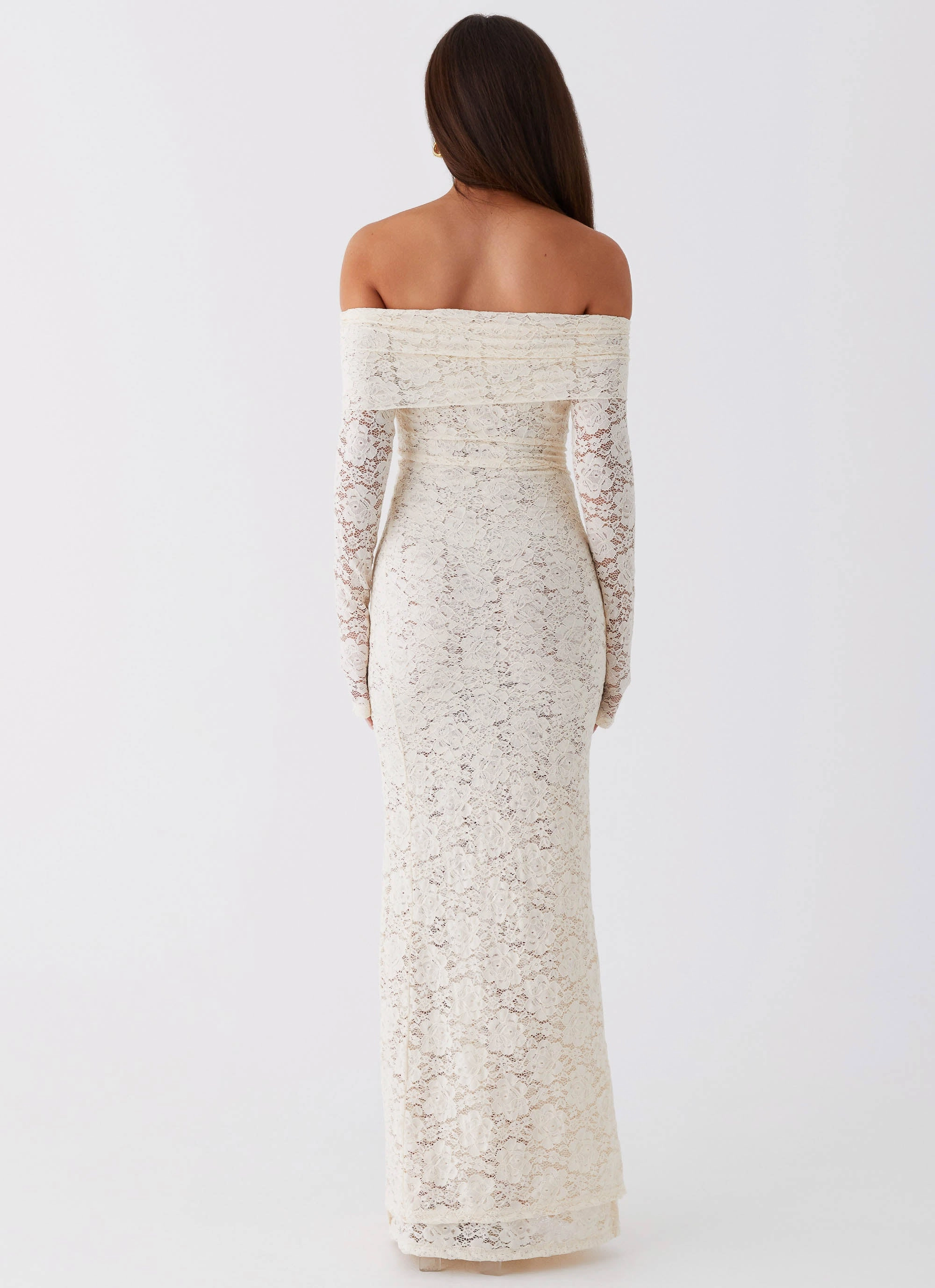 Transitional-Wear Comfort Layer Yours Always Lace Maxi Dress - Ivory