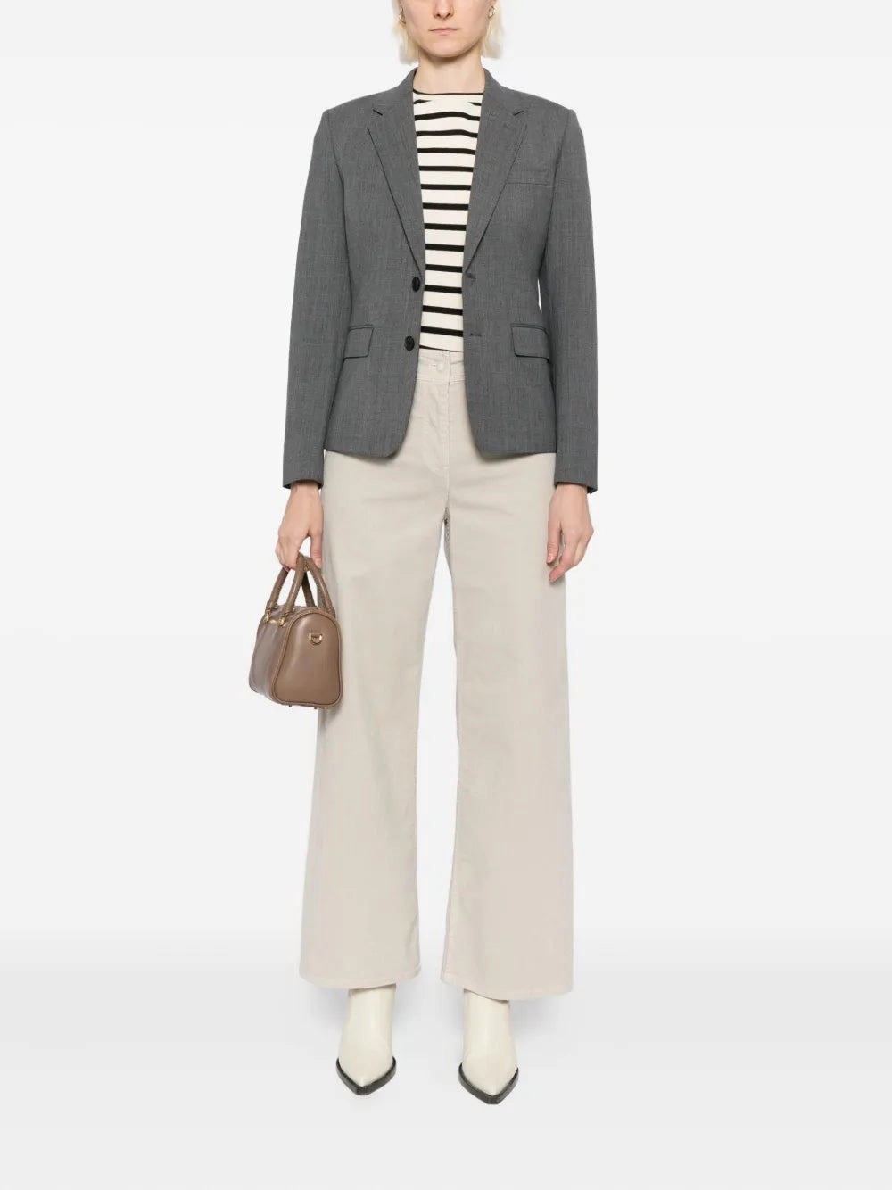 Office Wear Layered construction Ysee Blazer in Heather Grey