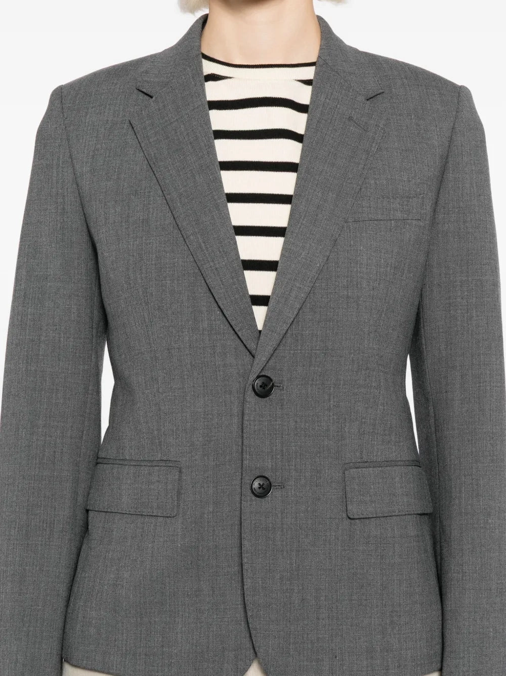 Ysee Blazer in Heather Grey Subtle Texture