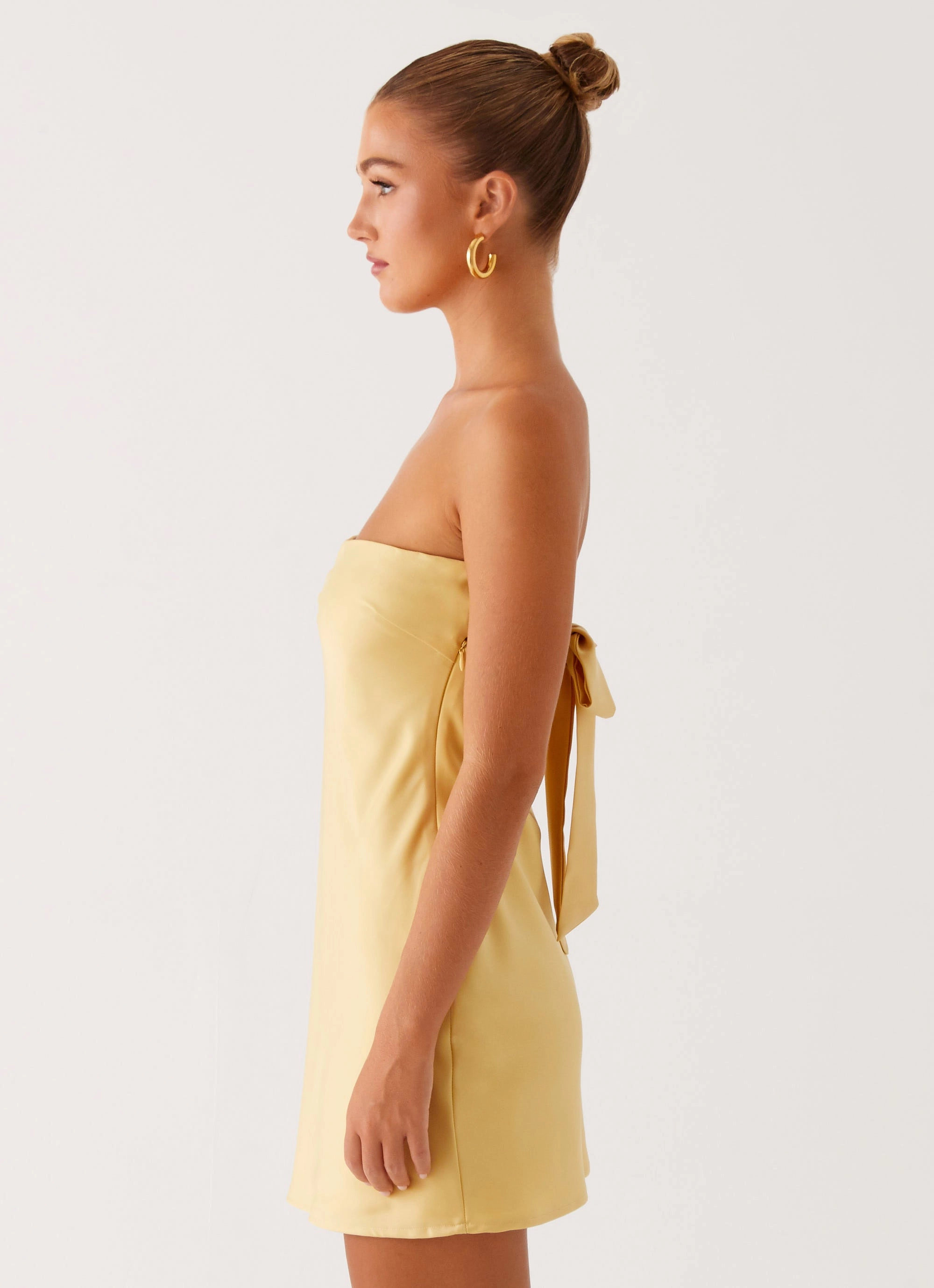 Yulina Mini Dress - Yellow Light Flow Evening Glow