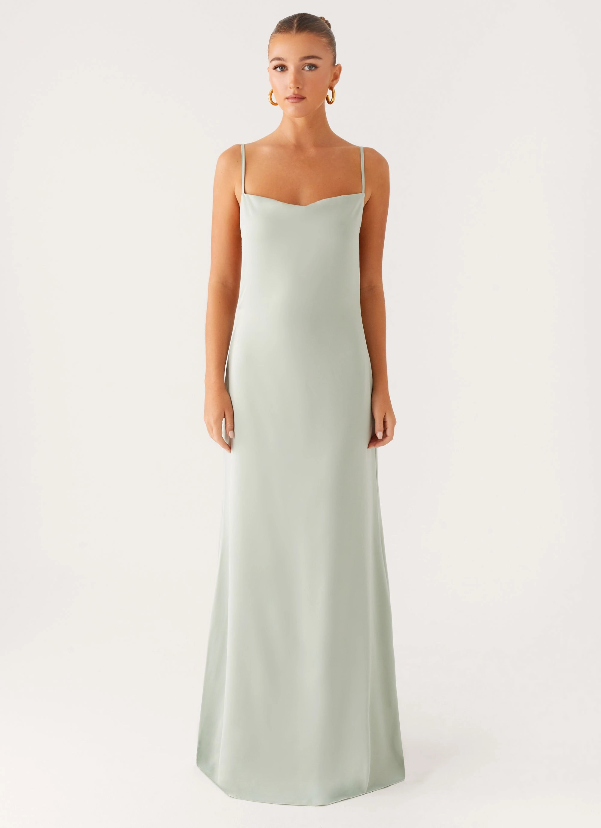 Yves Maxi Dress - Mint Polished and Elegant