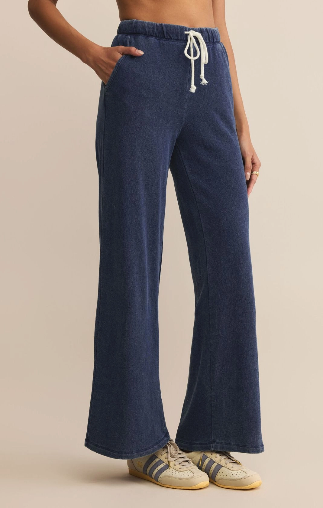 Z Supply Hunter Knit Denim Pants Stretchable Knit ZeroWastePattern