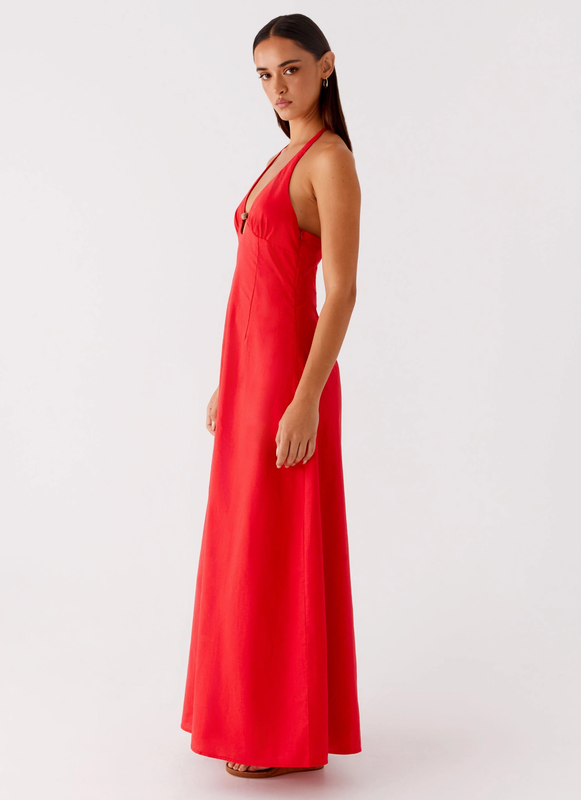 Zana Maxi Dress - Red Party Floral