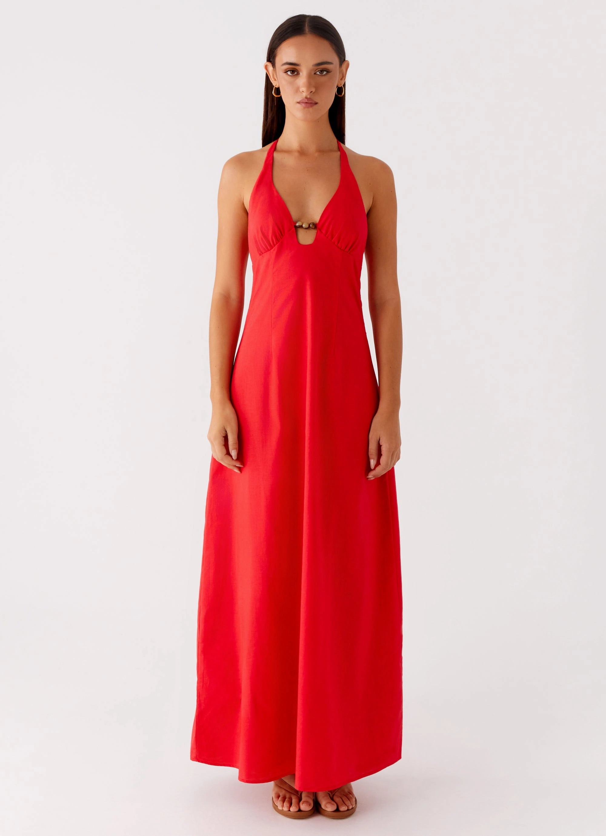 Soft touch evening dress Feminine Design Zana Maxi Dress - Red