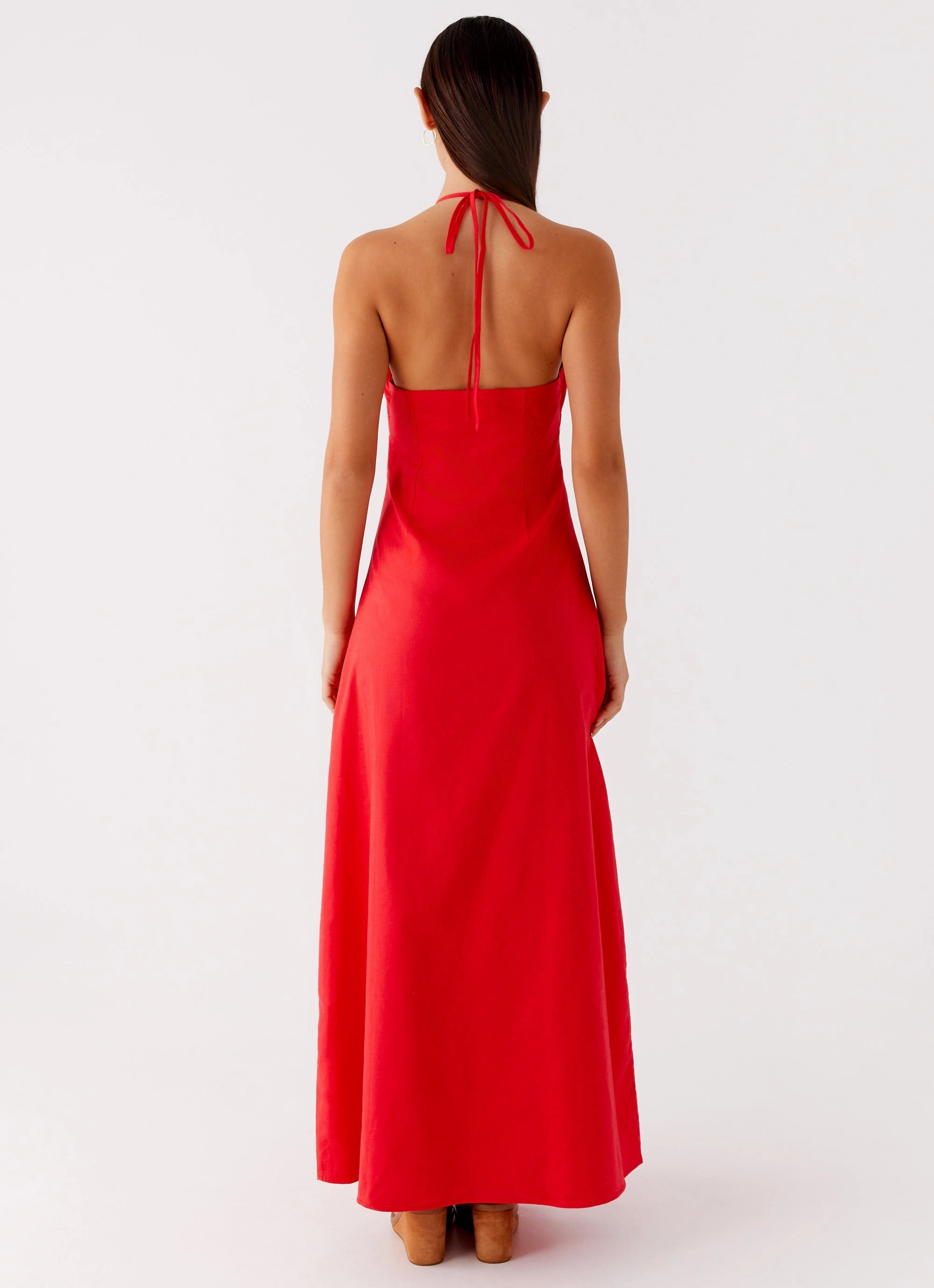 Church Scene Layer Ready Zana Maxi Dress - Red