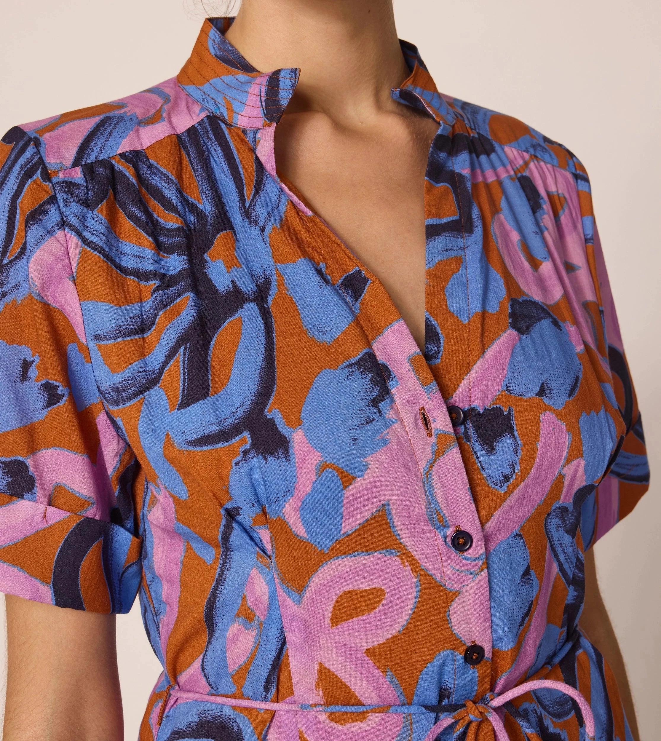 Zara Ankle Dress | Fresco LayeredCollar