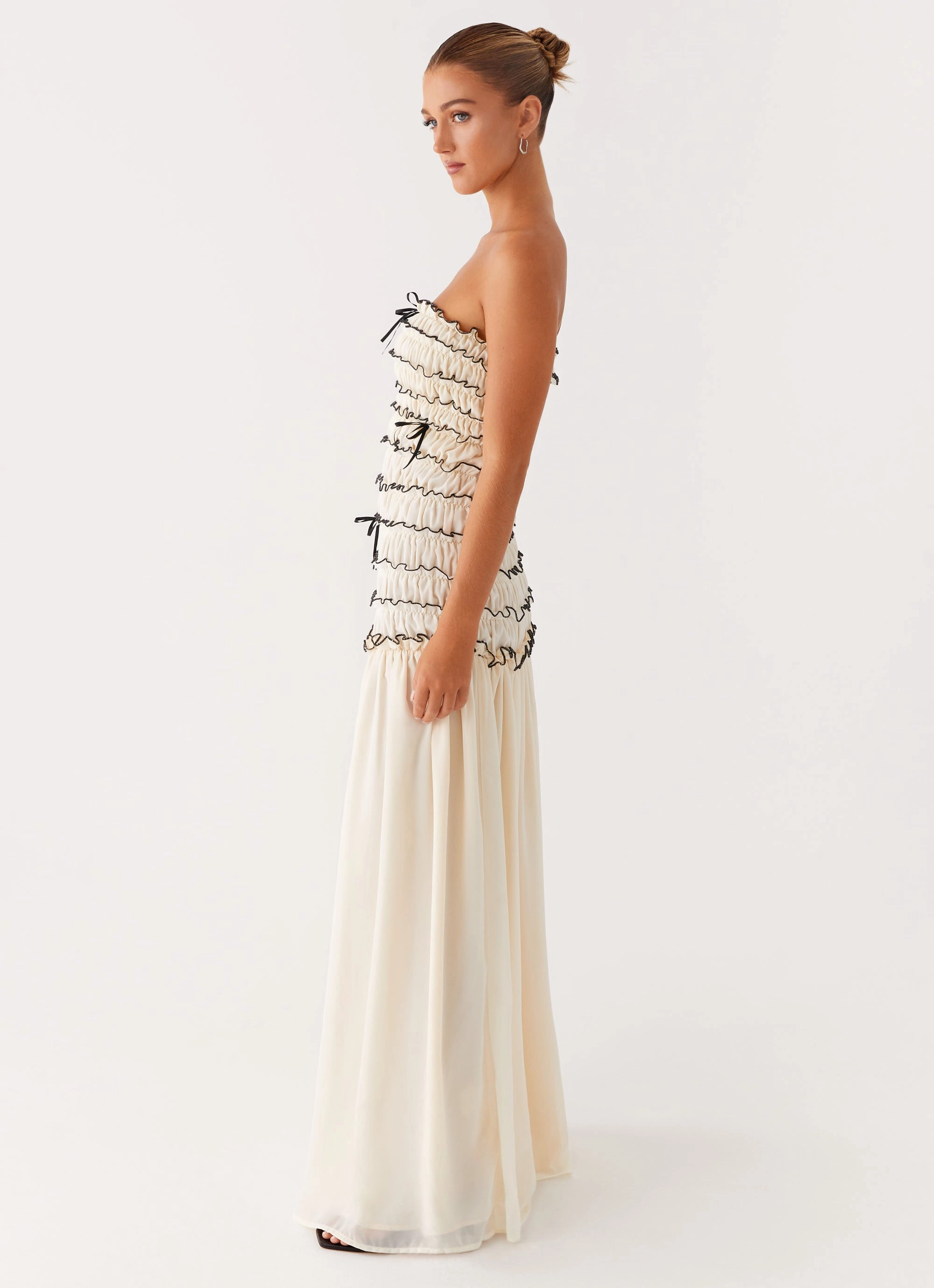 Zariah Maxi Dress - Ivory Refined Stitch