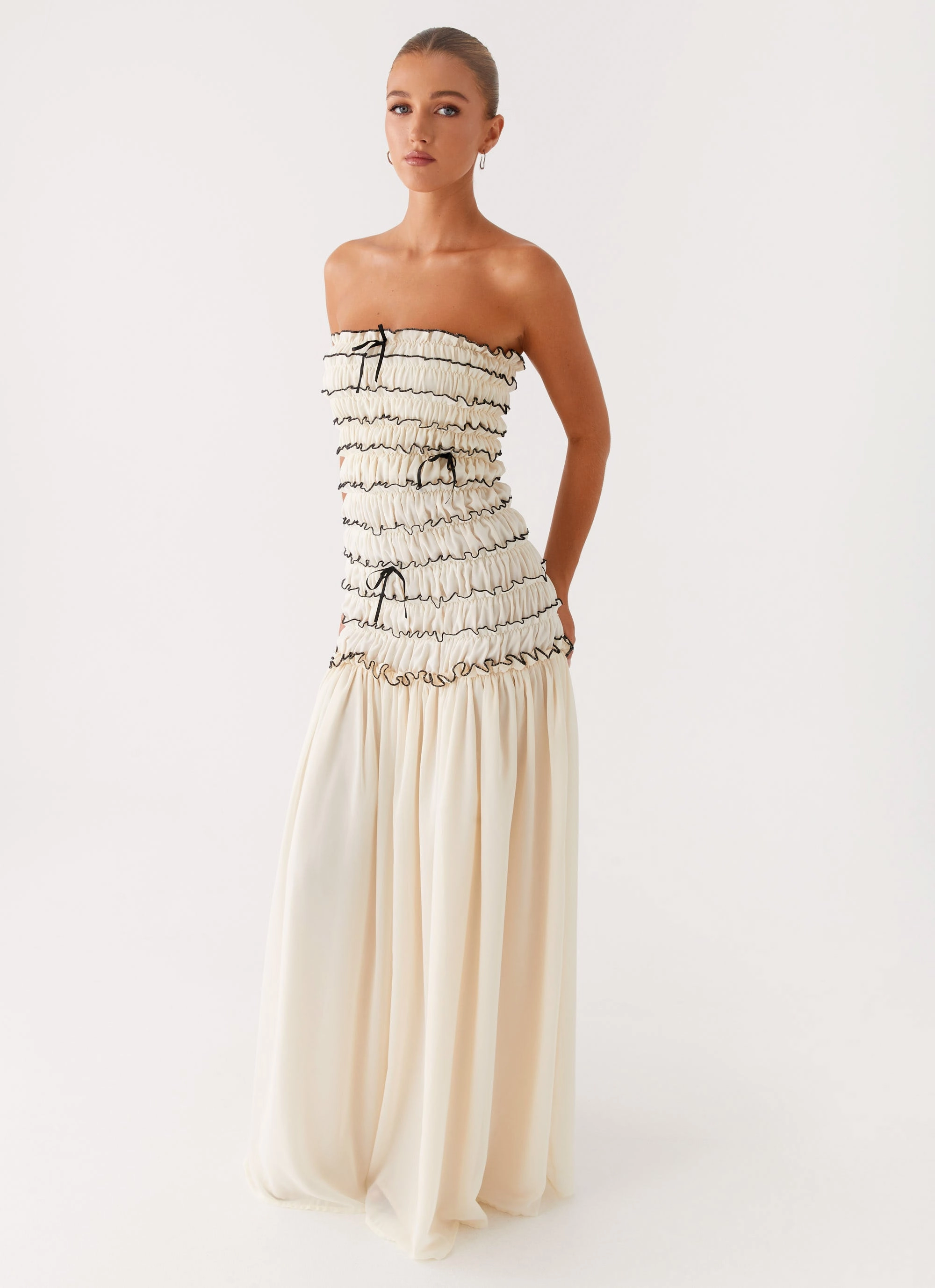 Zariah Maxi Dress - Ivory Durable-Fabric
