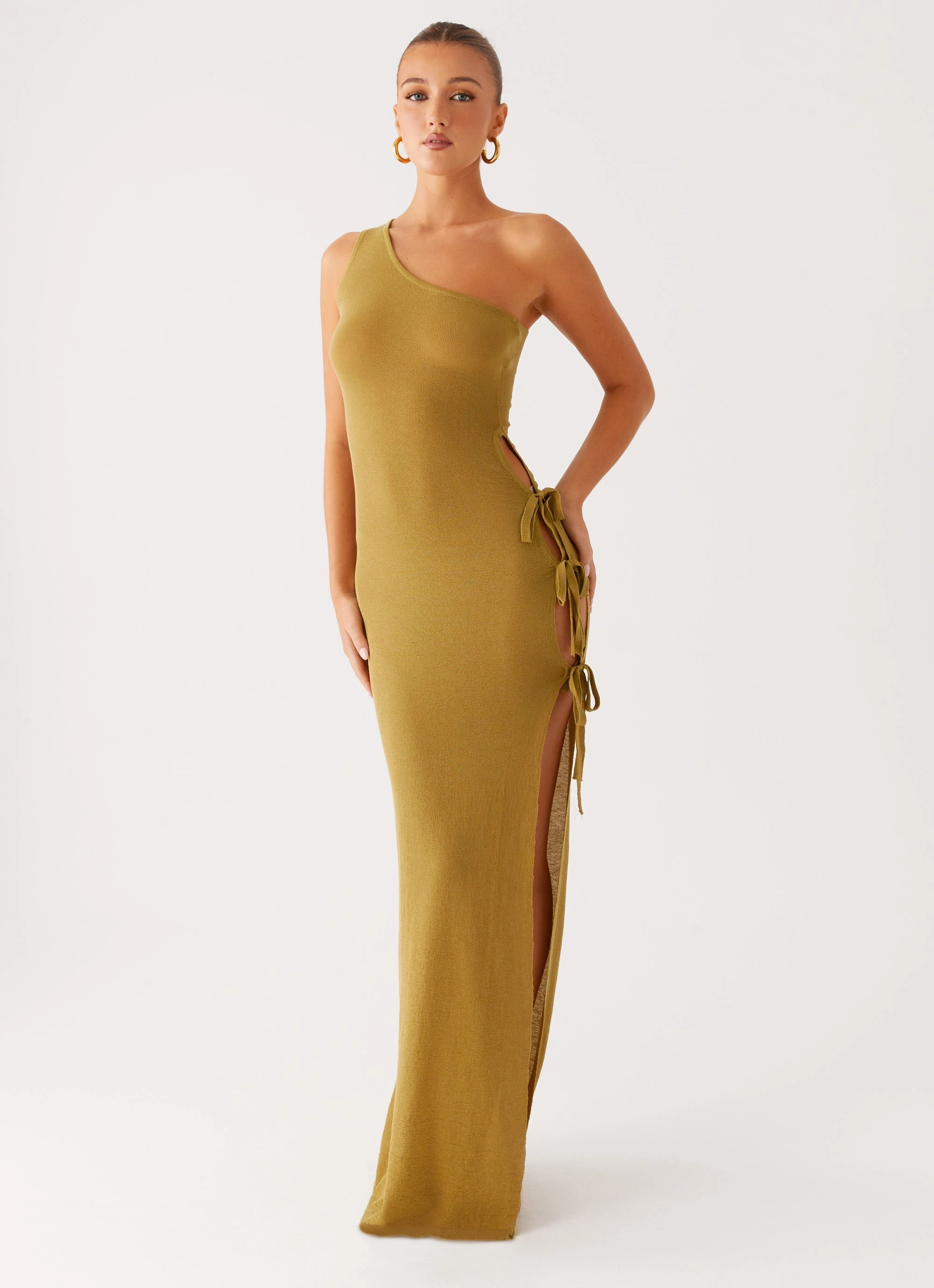 Zarnella Maxi Dress - Lime Evening Look