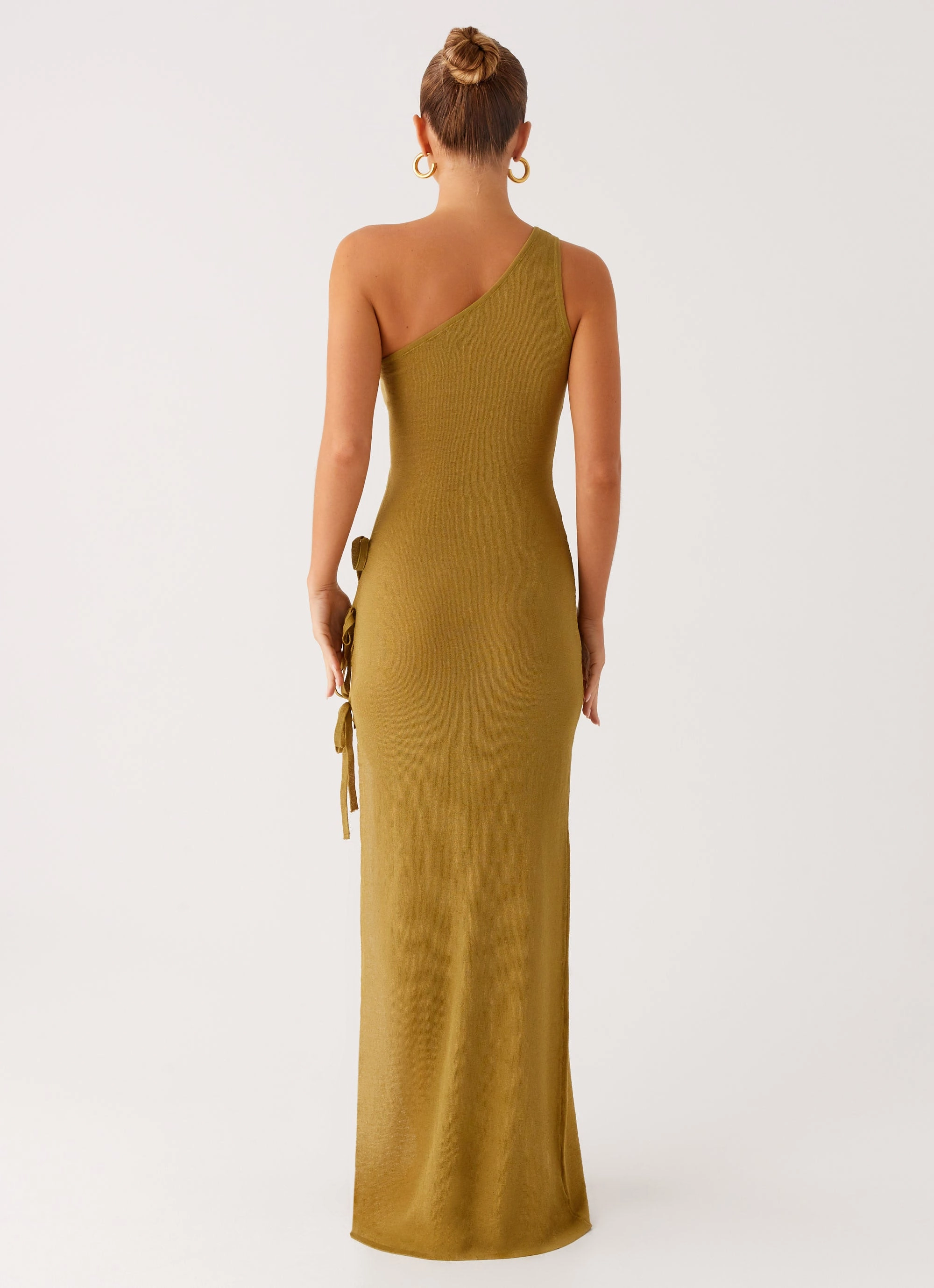 Satin Touch Zarnella Maxi Dress - Lime