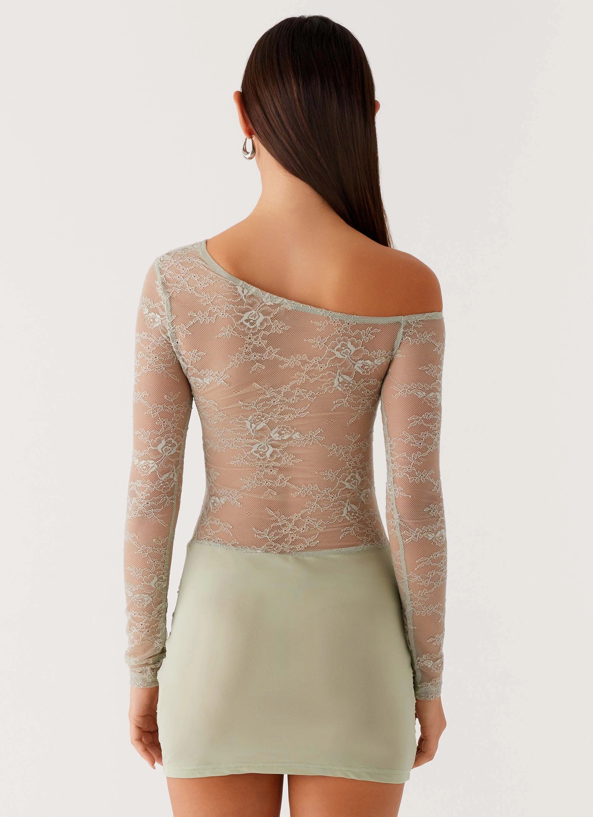 Zenni Mini Dress - Sage Gentle Aesthetic Poised Vibe