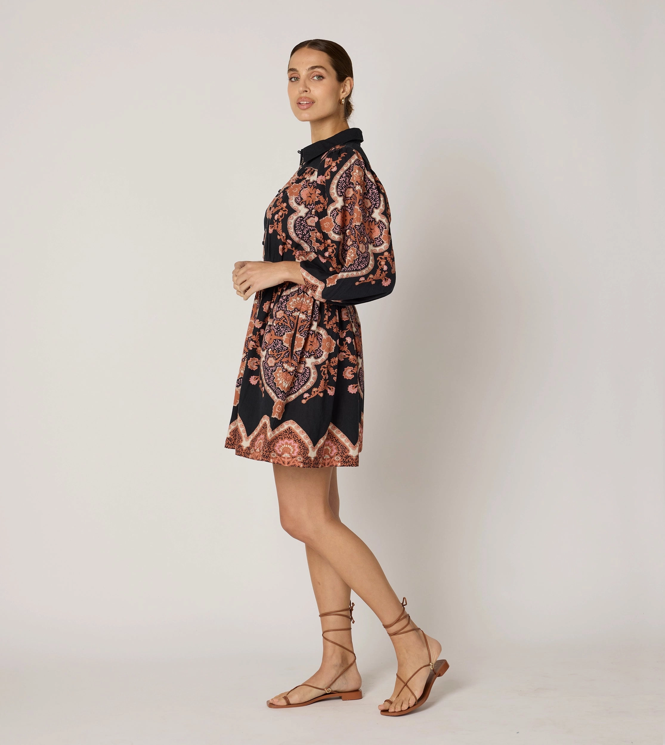 BoxySilhouette Leigh Mini Dress | Dark Lagos