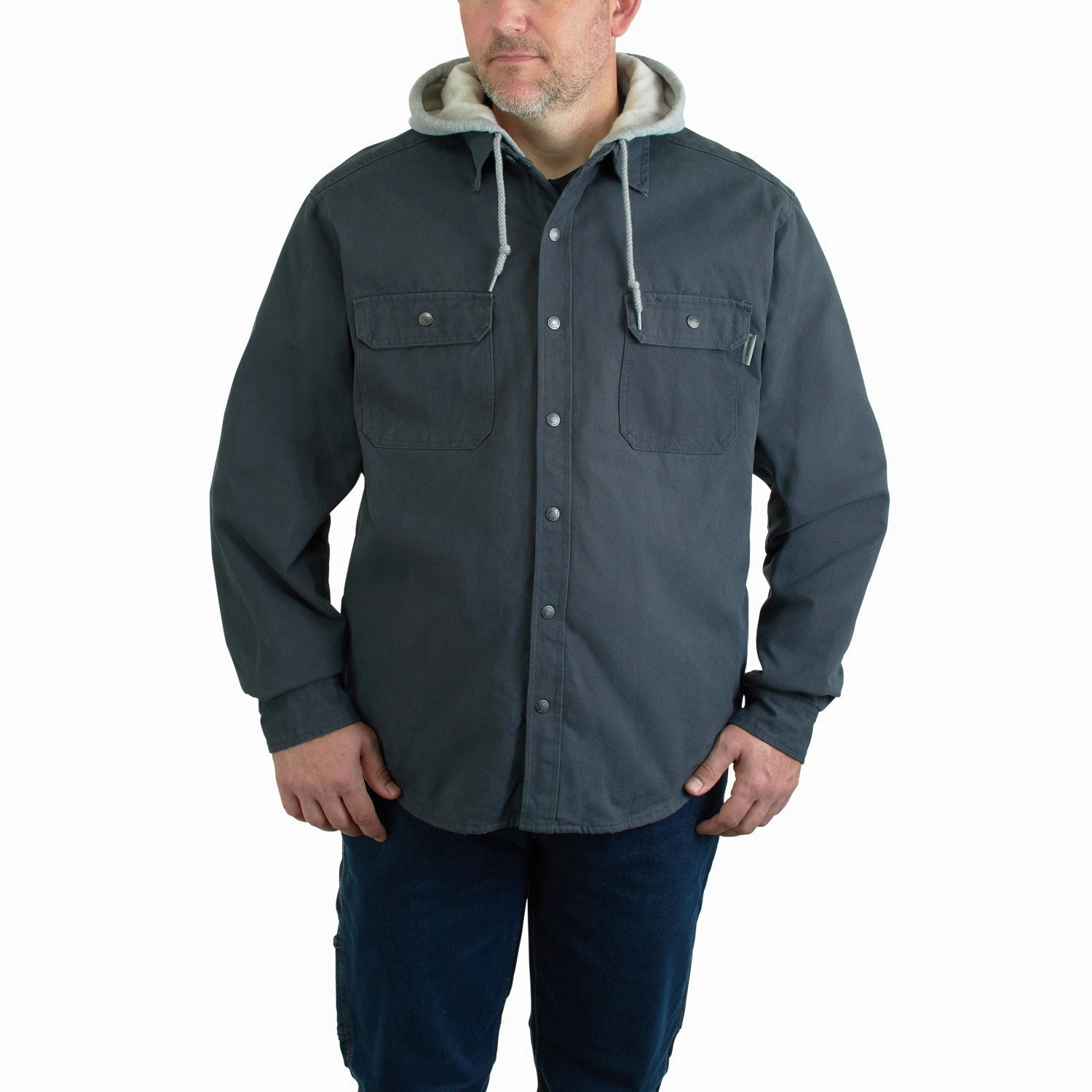 Wolverine Mens Granite 100% Cotton Overman Shirt Jacket Big All Season Performance Weave Temperature Regulating Lining
