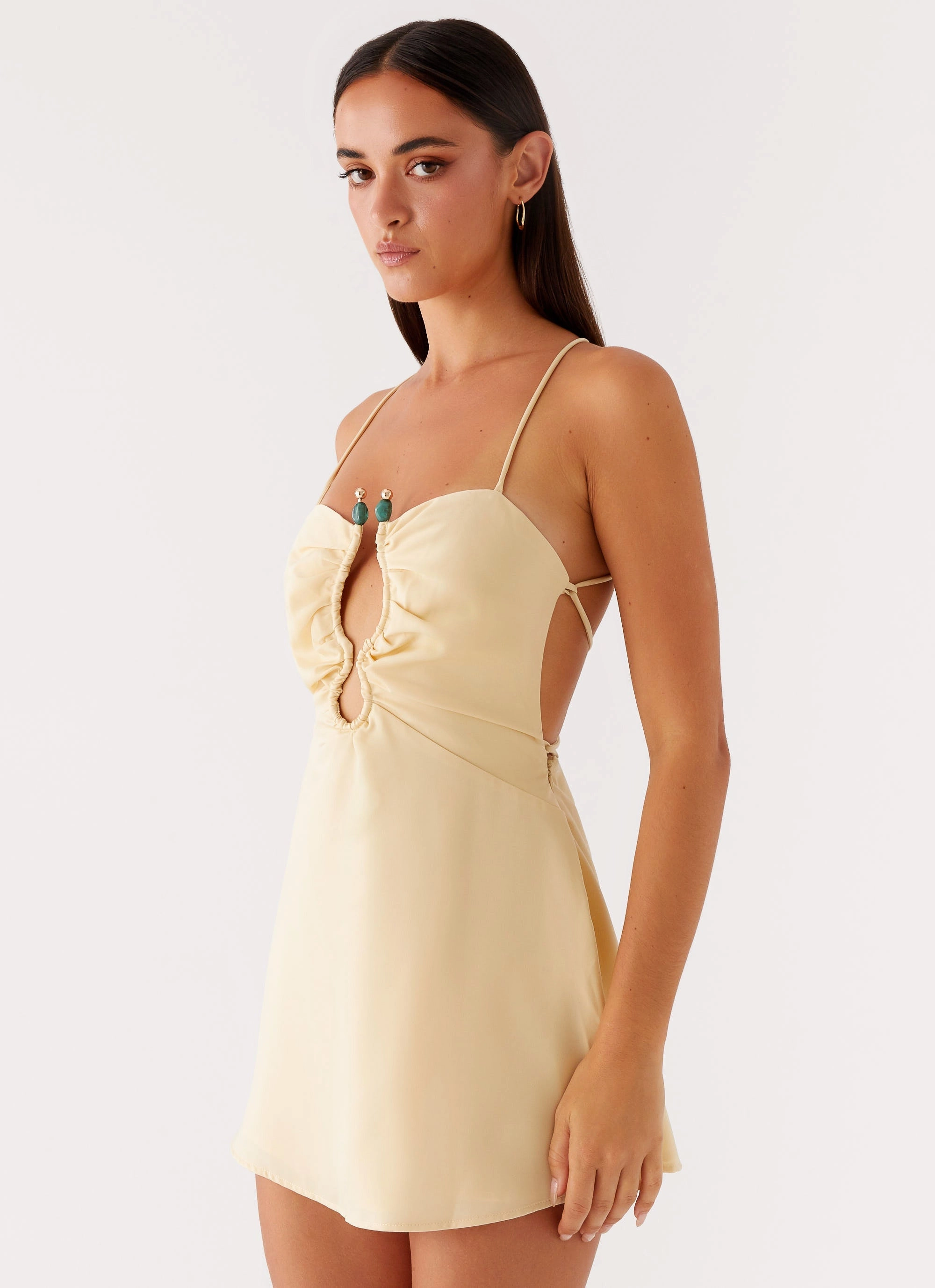 Muted Tones Zuma Mini Dress - Yellow